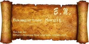 Baumgartner Margit névjegykártya