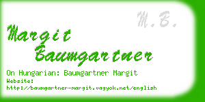 margit baumgartner business card